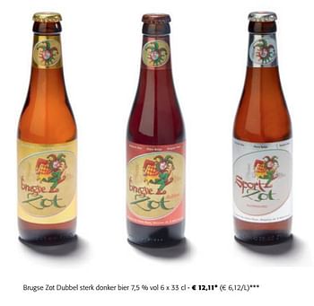 Promoties Brugse zot dubbel sterk donker bier - Brugse Zot - Geldig van 19/04/2023 tot 02/05/2023 bij Colruyt
