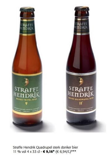 Promoties Straffe hendrik quadrupel sterk donker bier - Straffe Hendrik - Geldig van 19/04/2023 tot 02/05/2023 bij Colruyt
