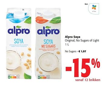 Promoties Alpro soya no sugars - Alpro - Geldig van 19/04/2023 tot 02/05/2023 bij Colruyt