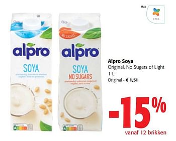Promoties Alpro soya original - Alpro - Geldig van 19/04/2023 tot 02/05/2023 bij Colruyt