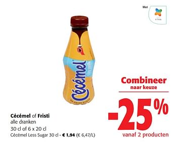 Promoties Cécémel less sugar - Cecemel - Geldig van 19/04/2023 tot 02/05/2023 bij Colruyt