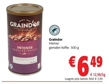 Promoties Graindor intense gemalen koffie - Graindor - Geldig van 19/04/2023 tot 02/05/2023 bij Colruyt