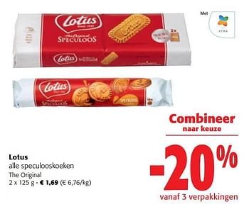 Promoties Lotus speculooskoeken the original - Lotus Bakeries - Geldig van 19/04/2023 tot 02/05/2023 bij Colruyt