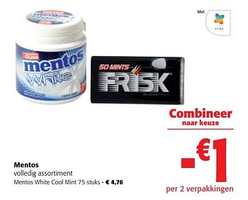 Promoties Mentos white cool mint - Mentos - Geldig van 19/04/2023 tot 02/05/2023 bij Colruyt