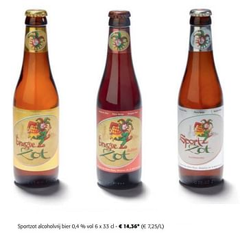 Promoties Sportzot alcoholvrij bier - Sportzot - Geldig van 19/04/2023 tot 02/05/2023 bij Colruyt