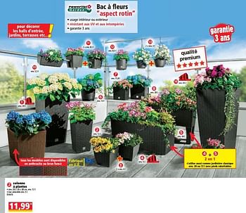 Promotions Aspect rotin colonne à plantes - Powertec Garden - Valide de 19/04/2023 à 25/04/2023 chez Norma