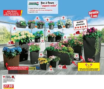 Promotions Aspect rotin colonne à plantes xl - Powertec Garden - Valide de 19/04/2023 à 25/04/2023 chez Norma