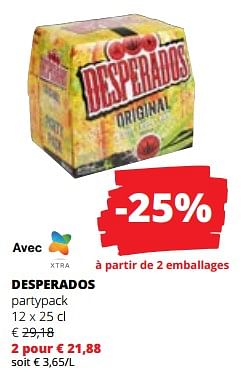 Promotions Desperados partypack - Desperados - Valide de 20/04/2023 à 03/05/2023 chez Spar (Colruytgroup)