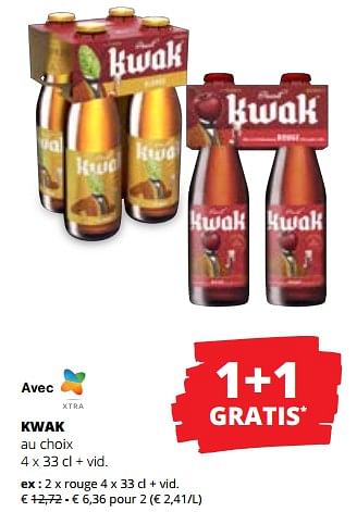 Promotions Kwak rouge - Kwak - Valide de 20/04/2023 à 03/05/2023 chez Spar (Colruytgroup)