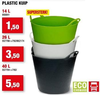 Promoties Plastic kuip - Huismerk - Hubo  - Geldig van 19/04/2023 tot 30/04/2023 bij Hubo