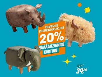 Promoties Diverse dierenkrukjes - Huismerk - Kwantum - Geldig van 24/04/2023 tot 10/05/2023 bij Kwantum