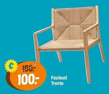 Promoties Fauteuil trente - Huismerk - Kwantum - Geldig van 24/04/2023 tot 10/05/2023 bij Kwantum