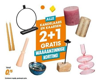 Promoties Kandelaars en kaarsen - Huismerk - Kwantum - Geldig van 24/04/2023 tot 10/05/2023 bij Kwantum