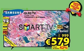 Promoties Samsung qled tv qe50q60ba - Samsung - Geldig van 26/04/2023 tot 02/05/2023 bij ElectroStock