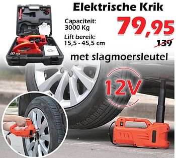 Promoties Elektrische krik - Huismerk - Itek - Geldig van 13/04/2023 tot 17/05/2023 bij Itek