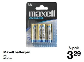 Maxell batterijen aa alkaline Promotie bij Zeeman