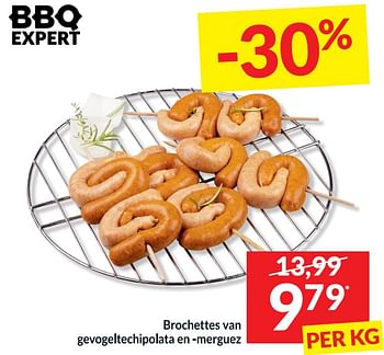 Promoties Brochettes van gevogeltechipolata en -merguez - Huismerk - Intermarche - Geldig van 25/04/2023 tot 01/05/2023 bij Intermarche