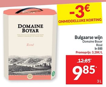 Promoties Bulgaarse wijn domaine boyar rosé - Rosé wijnen - Geldig van 25/04/2023 tot 01/05/2023 bij Intermarche