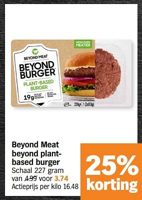 Promoties Beyond meat beyond plantbased burger - Beyond Meat - Geldig van 24/04/2023 tot 30/04/2023 bij Albert Heijn