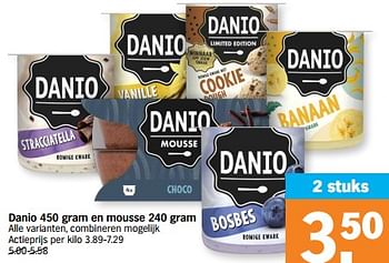 Promoties Danio en mousse - Danone - Geldig van 24/04/2023 tot 30/04/2023 bij Albert Heijn