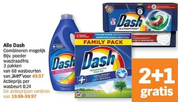 Promoties Dash poeder wasdraadfris - Dash - Geldig van 24/04/2023 tot 30/04/2023 bij Albert Heijn