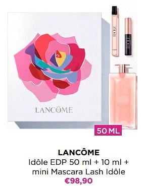 Promotions Lancôme idôle edp + mini mascara lash idôle - Lancome - Valide de 24/04/2023 à 14/05/2023 chez ICI PARIS XL