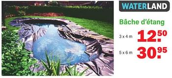 Promotions Bâche d`étang - Waterland - Valide de 24/04/2023 à 13/05/2023 chez Van Cranenbroek