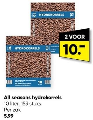Promoties All seasons hydrokorrels - Huismerk - Big Bazar - Geldig van 24/04/2023 tot 07/05/2023 bij Big Bazar