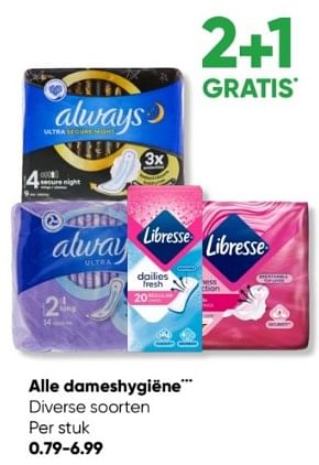 Promoties Alle dameshygiene - Huismerk - Big Bazar - Geldig van 24/04/2023 tot 07/05/2023 bij Big Bazar