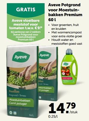 Promotions Aveve potgrond voor moestuinbakken premium - Produit maison - Aveve - Valide de 24/04/2023 à 07/05/2023 chez Aveve