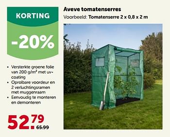 Promoties Aveve tomatenserre - Huismerk - Aveve - Geldig van 24/04/2023 tot 07/05/2023 bij Aveve
