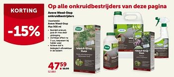 Promoties Aveve weed-stop max - Huismerk - Aveve - Geldig van 24/04/2023 tot 07/05/2023 bij Aveve