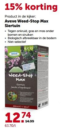 Promotions Aveve weed-stop max siertuin - Produit maison - Aveve - Valide de 24/04/2023 à 07/05/2023 chez Aveve