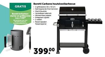 Promoties Boretti carbone houtskoolbarbecue - Boretti - Geldig van 24/04/2023 tot 07/05/2023 bij Aveve