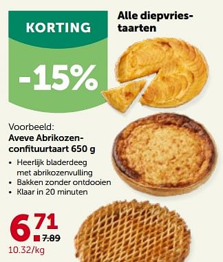 Promoties Aveve abrikozenconfituurtaart - Huismerk - Aveve - Geldig van 24/04/2023 tot 07/05/2023 bij Aveve