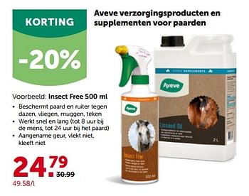 Promotions Aveve insect free - Produit maison - Aveve - Valide de 24/04/2023 à 07/05/2023 chez Aveve