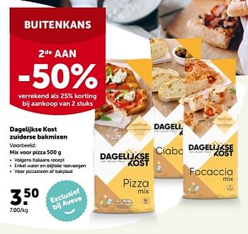 Promoties Dagelijkse kost zuiderse bakmixen mix voor pizza - Dagelijkse Kost - Geldig van 24/04/2023 tot 07/05/2023 bij Aveve