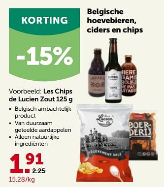 Promoties Les chips de lucien zout - Les Chips de Lucien - Geldig van 24/04/2023 tot 07/05/2023 bij Aveve