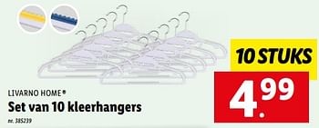 Promoties Set van 10 kleerhangers - Livarno - Geldig van 26/04/2023 tot 02/05/2023 bij Lidl