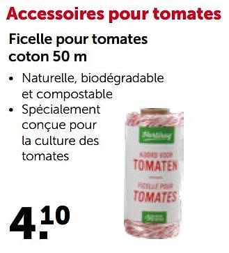 Promotions Ficelle pour tomates coton - Produit maison - Aveve - Valide de 24/04/2023 à 07/05/2023 chez Aveve