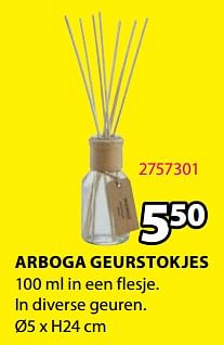 Promoties Arboga geurstokjes - Huismerk - Jysk - Geldig van 24/04/2023 tot 21/05/2023 bij Jysk