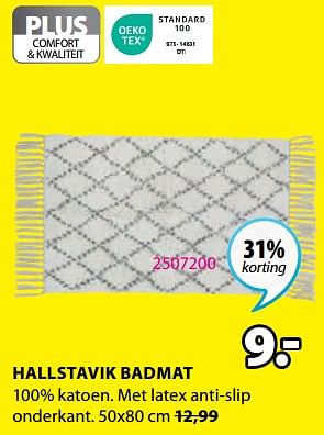 Promoties Hallstavik badmat - Huismerk - Jysk - Geldig van 24/04/2023 tot 21/05/2023 bij Jysk