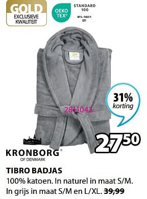 Promoties Tibro badjas - Kronborg - Geldig van 24/04/2023 tot 21/05/2023 bij Jysk