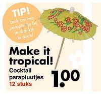 Cocktail parapluutjes-Huismerk - Wibra