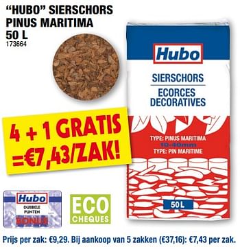 Promoties Hubo sierschors pinus maritima - Huismerk - Hubo  - Geldig van 26/04/2023 tot 07/05/2023 bij Hubo