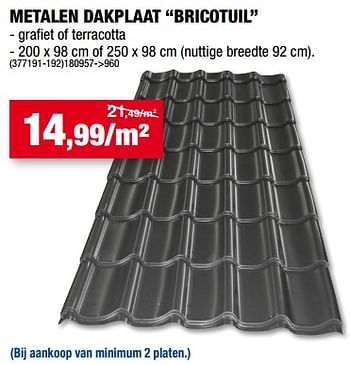 Promoties Metalen dakplaat bricotuil - Bricotuil - Geldig van 26/04/2023 tot 07/05/2023 bij Hubo