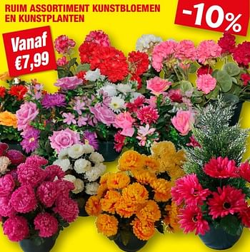 Promoties Ruim assortiment kunstbloemen en kunstplanten - Huismerk - Hubo  - Geldig van 26/04/2023 tot 07/05/2023 bij Hubo