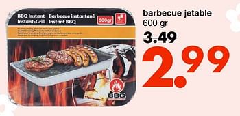 Promotions Barbecue jetable - Produit maison - Wibra - Valide de 24/04/2023 à 07/07/2023 chez Wibra