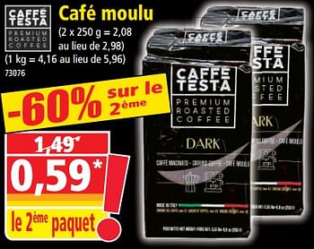 Promotions Café moulu - Caffe Testa - Valide de 26/04/2023 à 02/05/2023 chez Norma