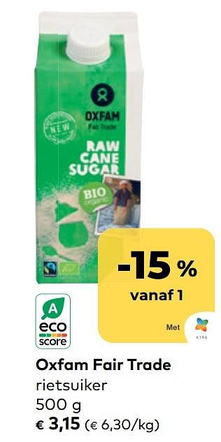 Promoties Oxfam fair trade rietsuiker - Oxfam Fairtrade - Geldig van 26/04/2023 tot 23/05/2023 bij Bioplanet